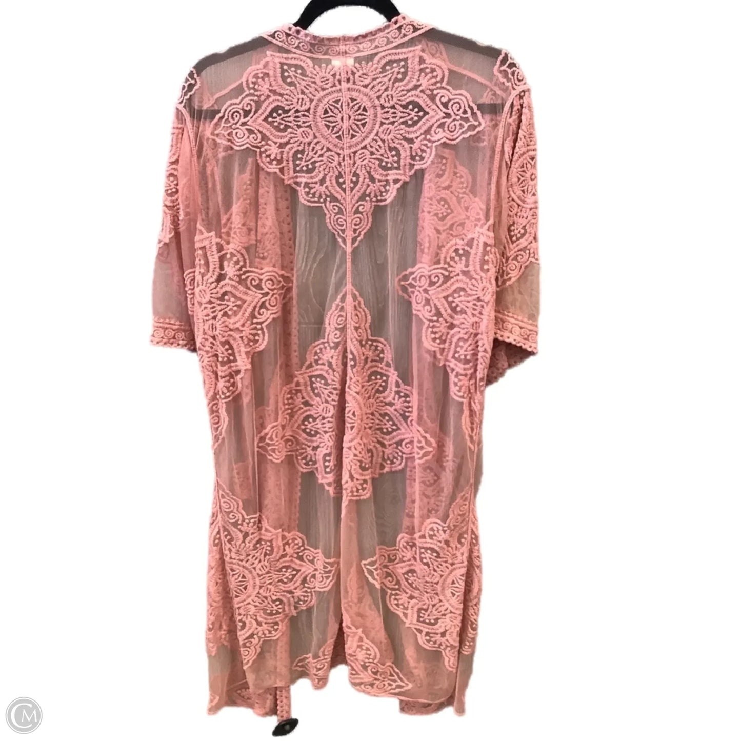 Kimono By Clothes Mentor In Pink, Size: L