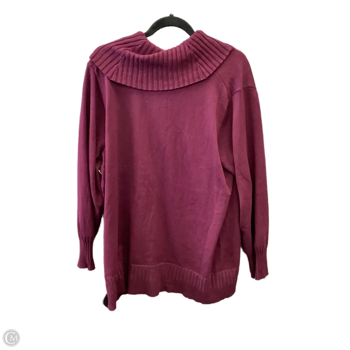 Sweater By Cable And Gauge In Purple, Size: 2x