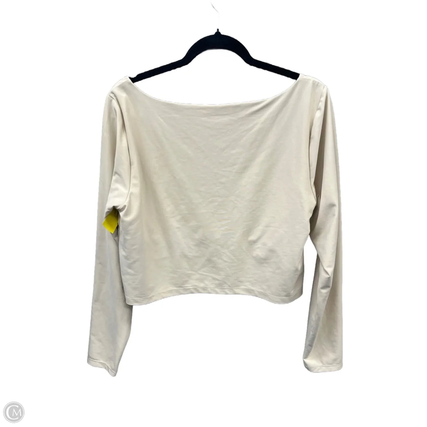 Athletic Top Long Sleeve Crewneck By Old Navy In Cream, Size: 2x