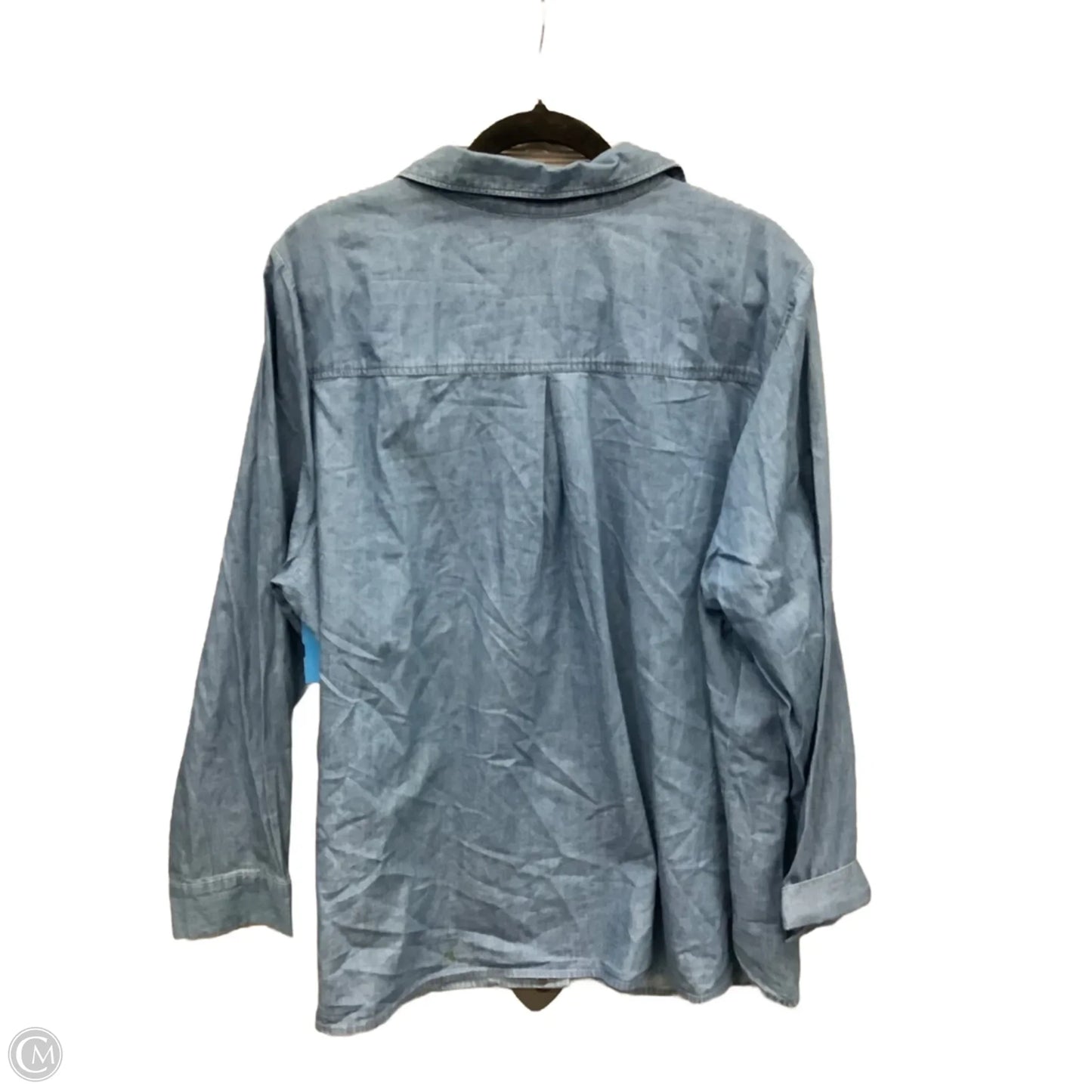 Top Long Sleeve By Cj Banks In Blue, Size: 2x
