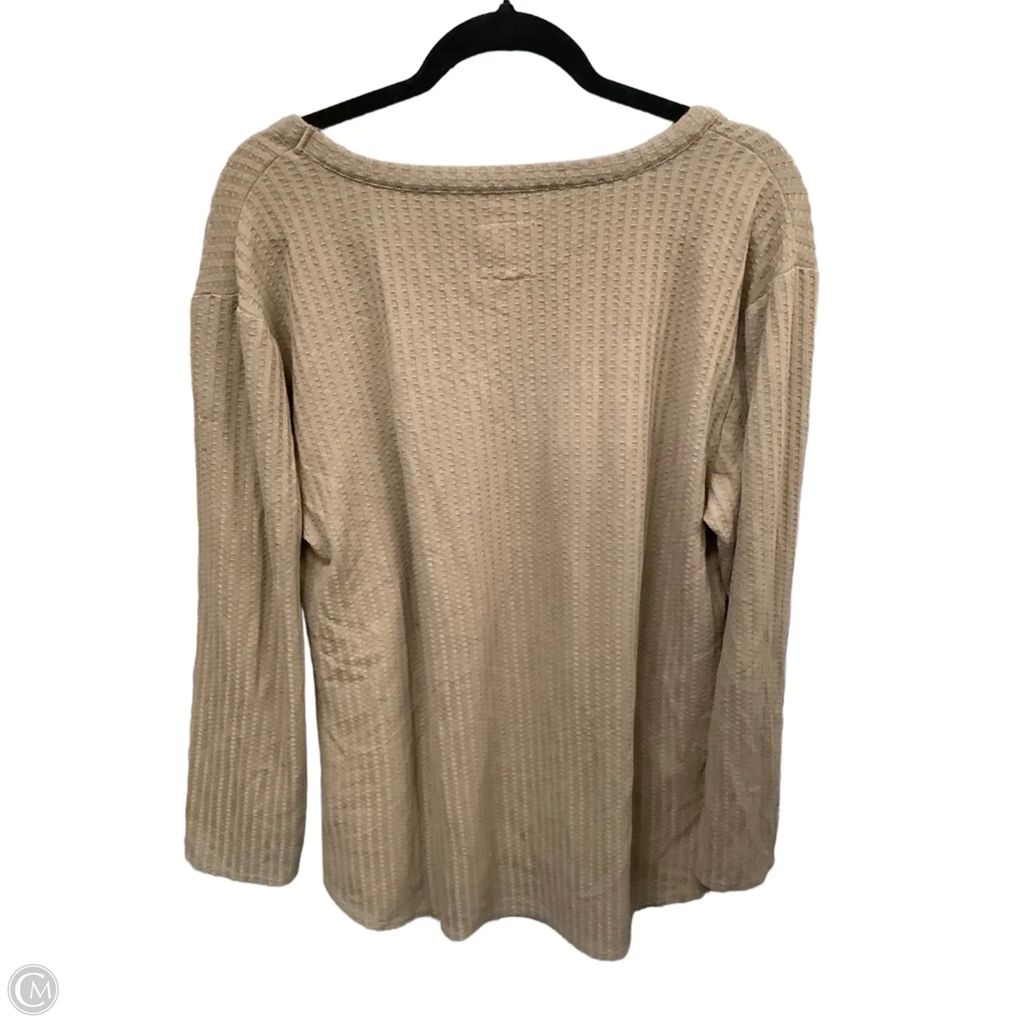 Top Long Sleeve By Chaser In Brown, Size: Xxl
