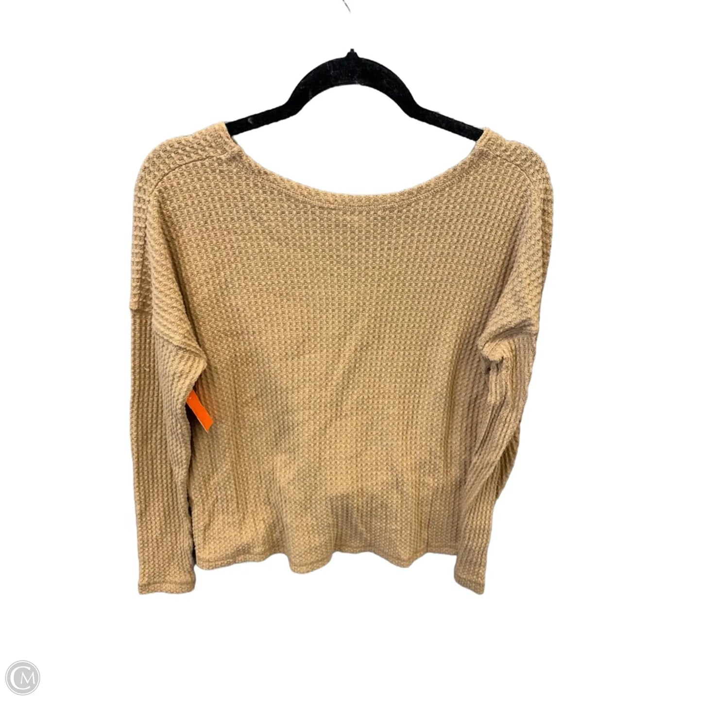 Top Long Sleeve By American Eagle In Brown, Size: Xs