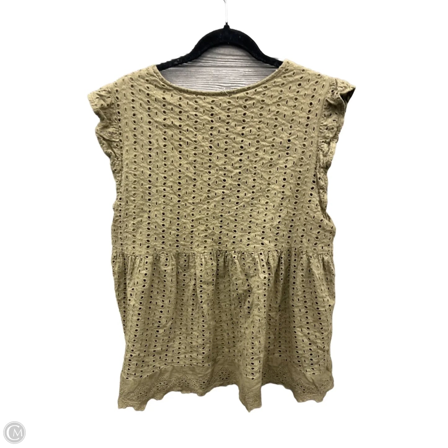 Top Sleeveless By Entro In Green, Size: 1x