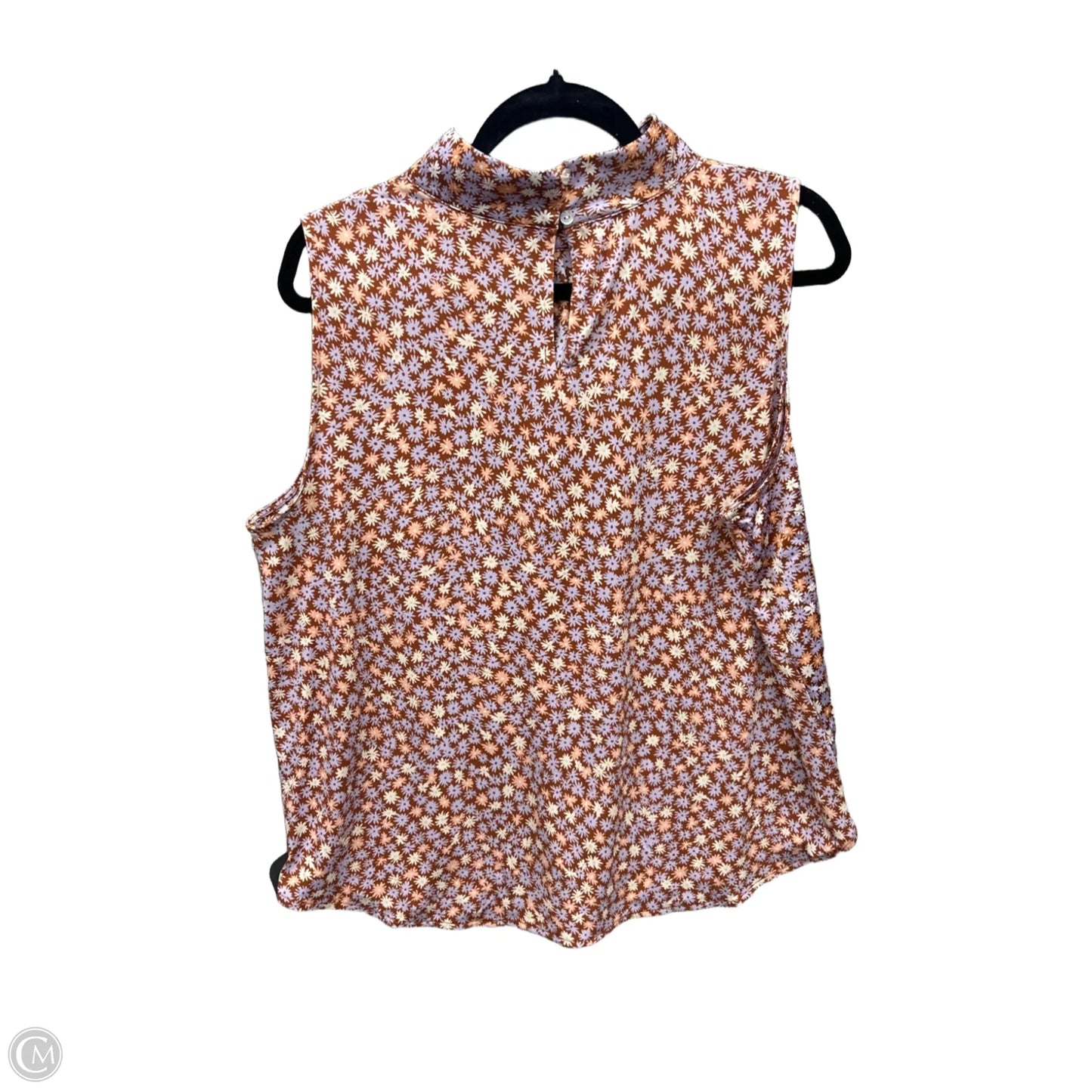 Blouse Sleeveless By Ann Taylor In Floral Print, Size: Xl