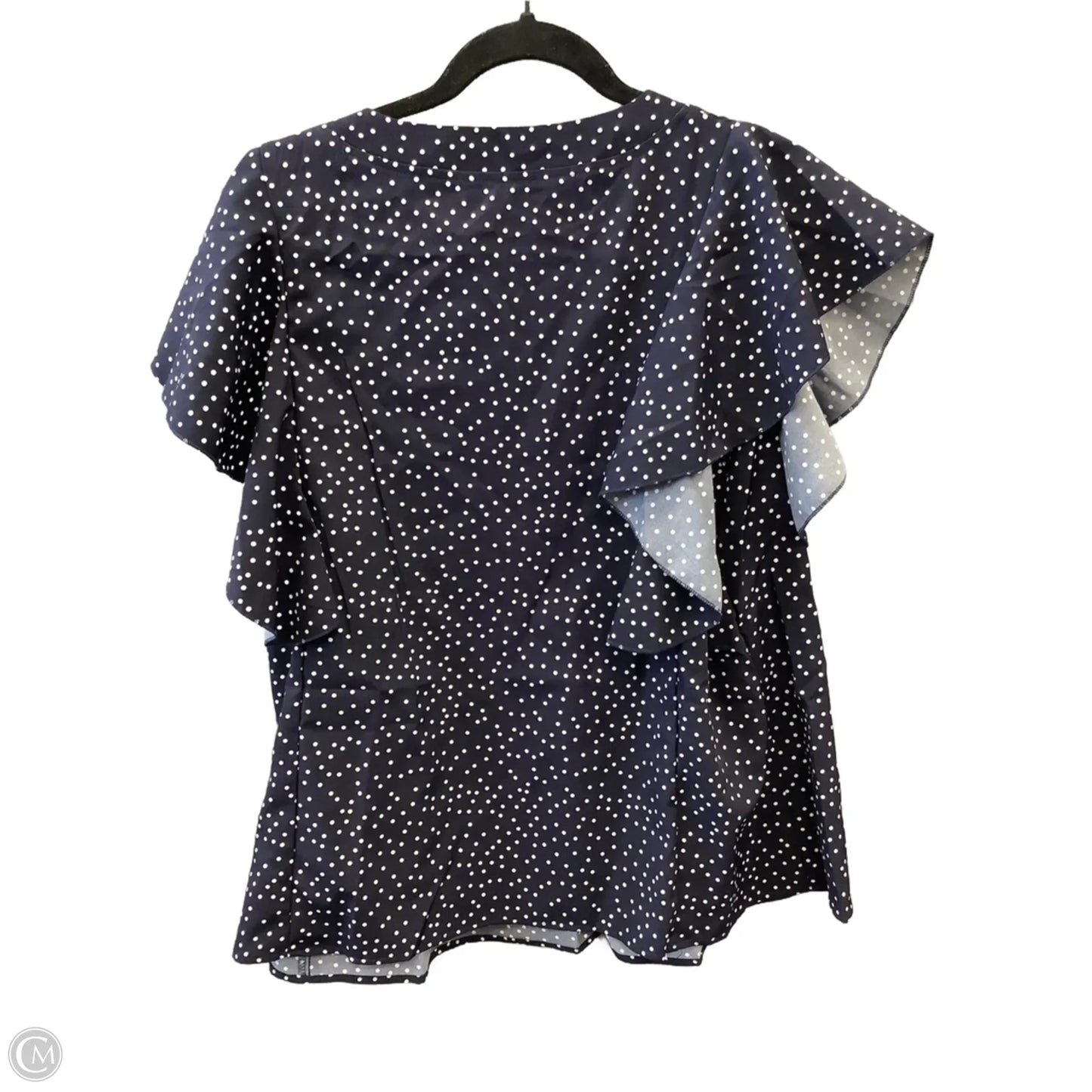 Top Short Sleeve By Shein In Polkadot Pattern, Size: 1x