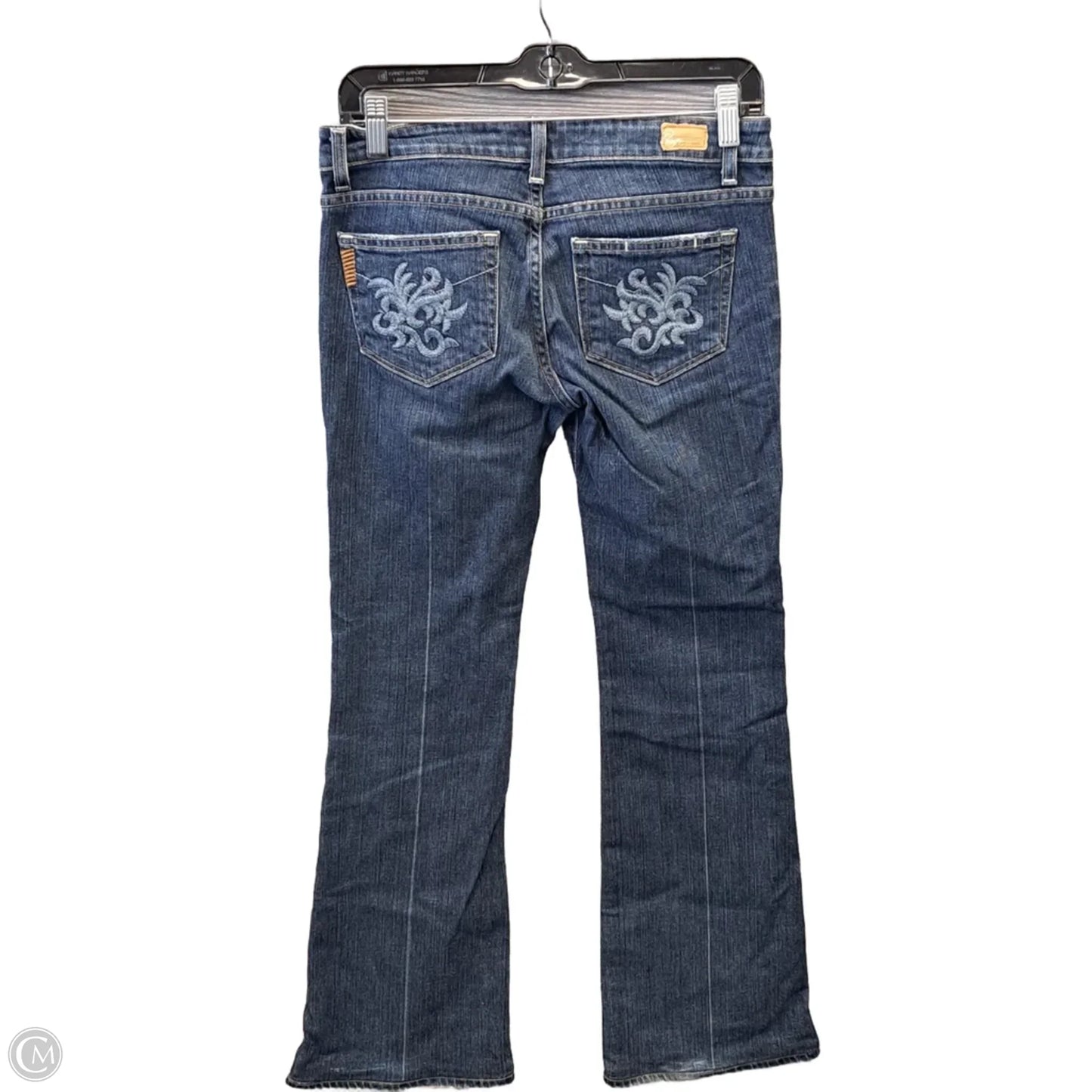 Jeans Flared By Paige In Blue Denim, Size: 4