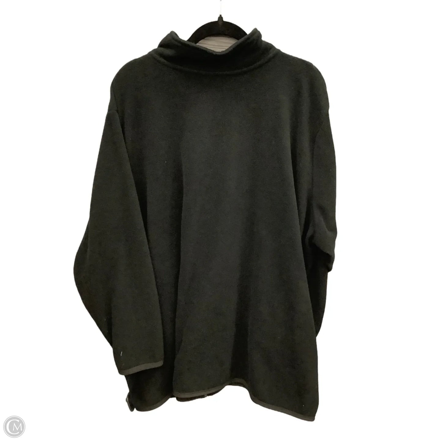 Jacket Fleece By Woman Within In Black, Size: 3x