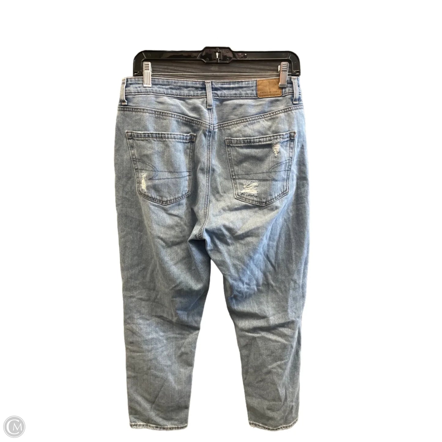 Jeans Straight By American Eagle In Blue Denim, Size: 8