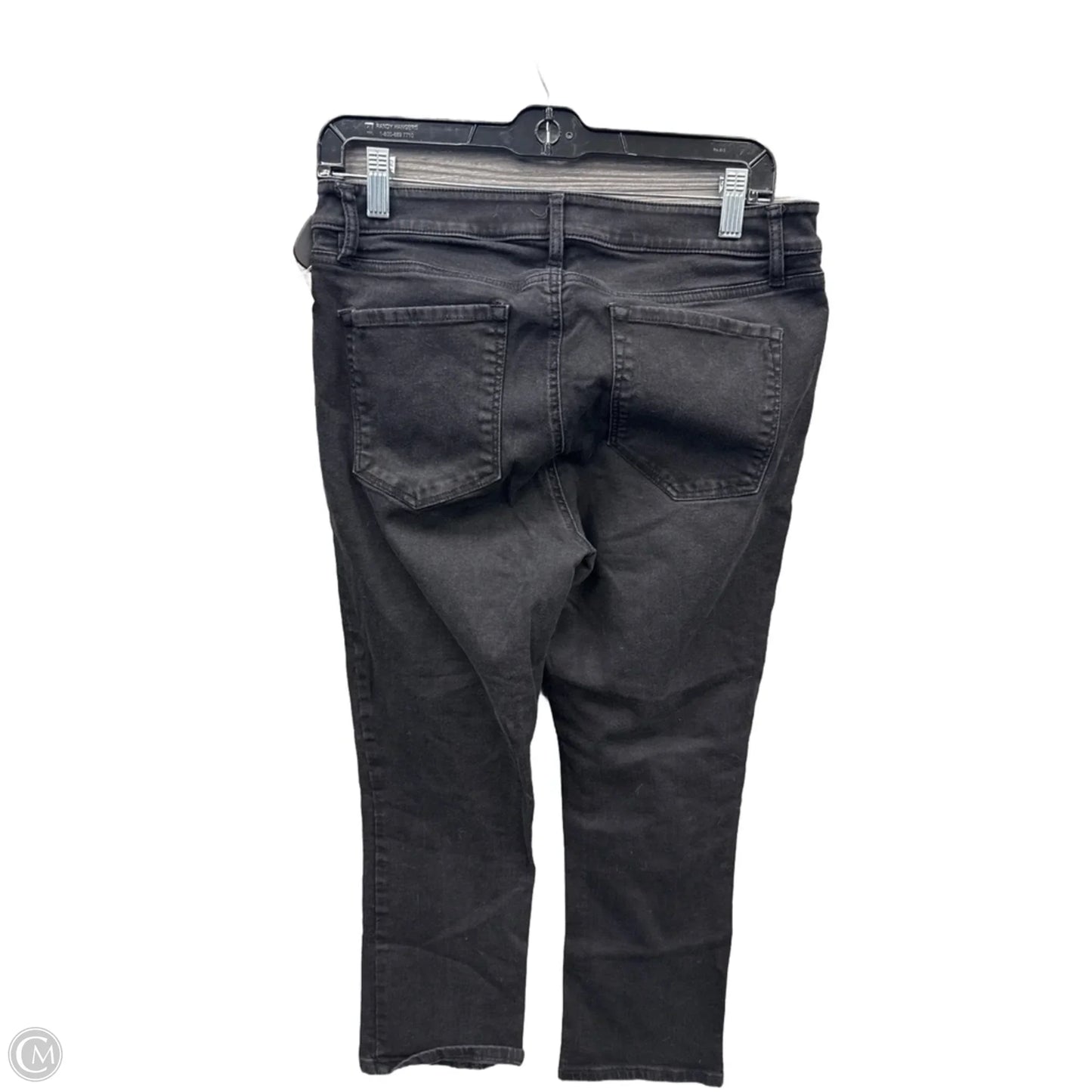 Jeans Straight By Loft In Black Denim, Size: 10