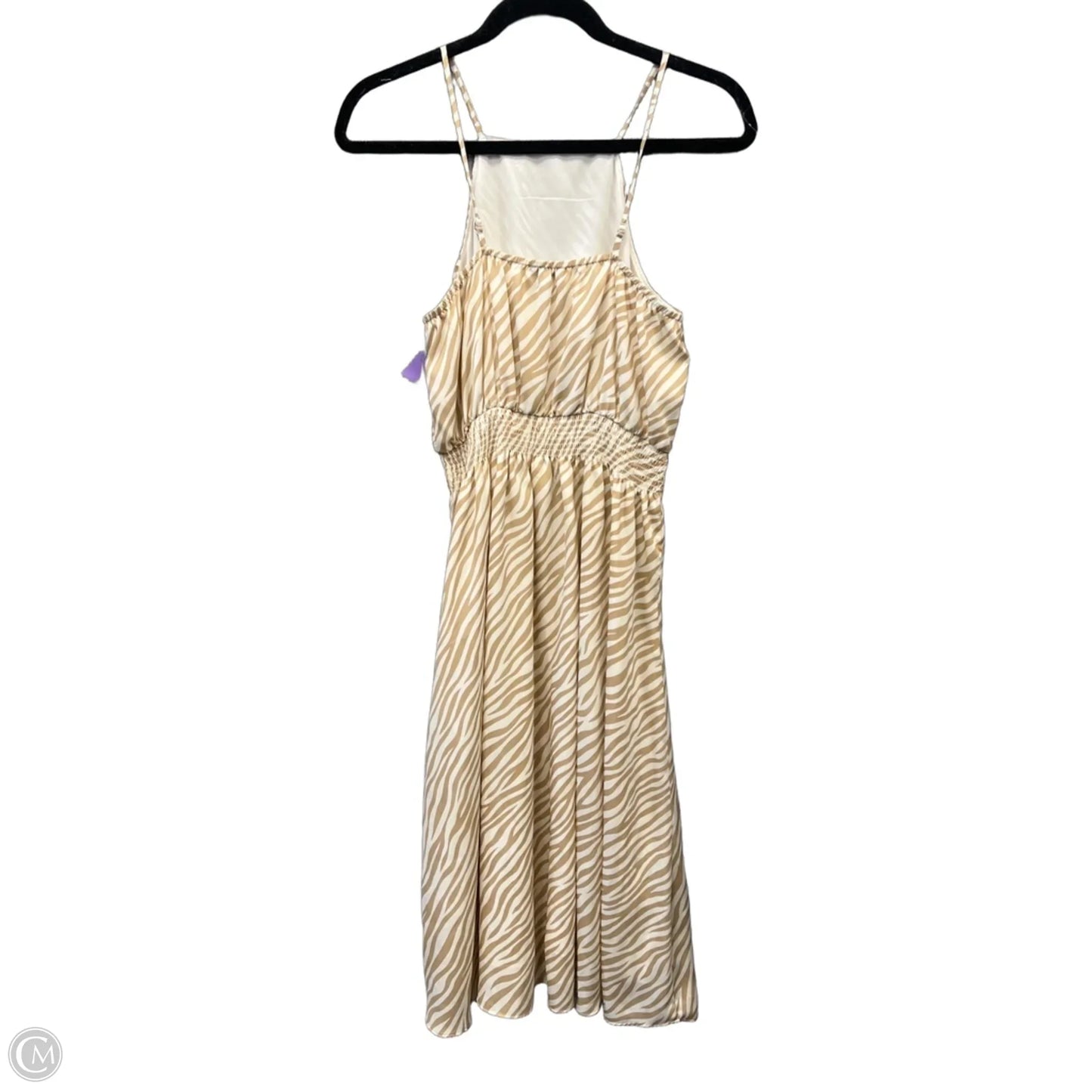 Dress Casual Midi By Ann Taylor In Striped Pattern, Size: Xsp