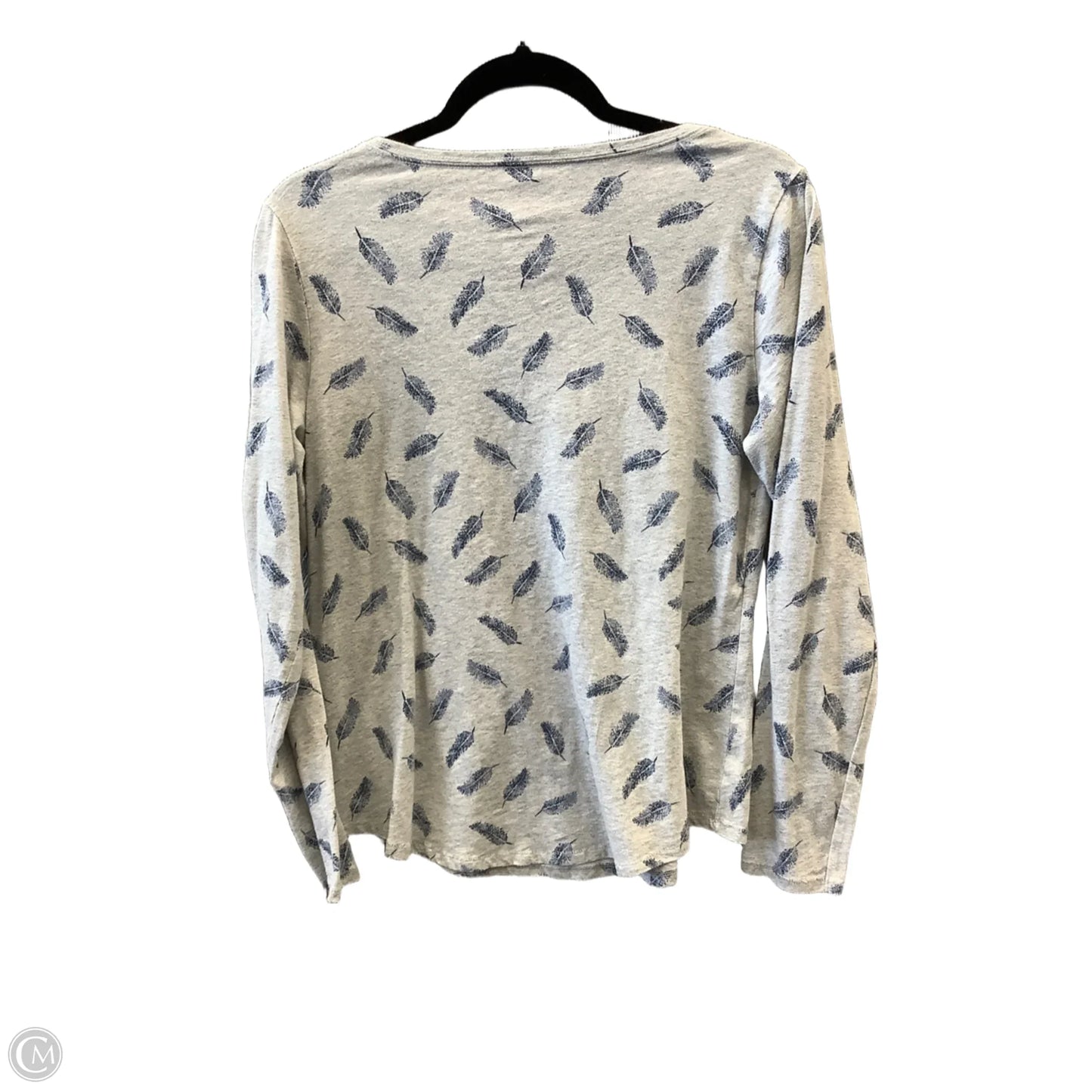 Top Long Sleeve By Sonoma In Blue & Grey, Size: M