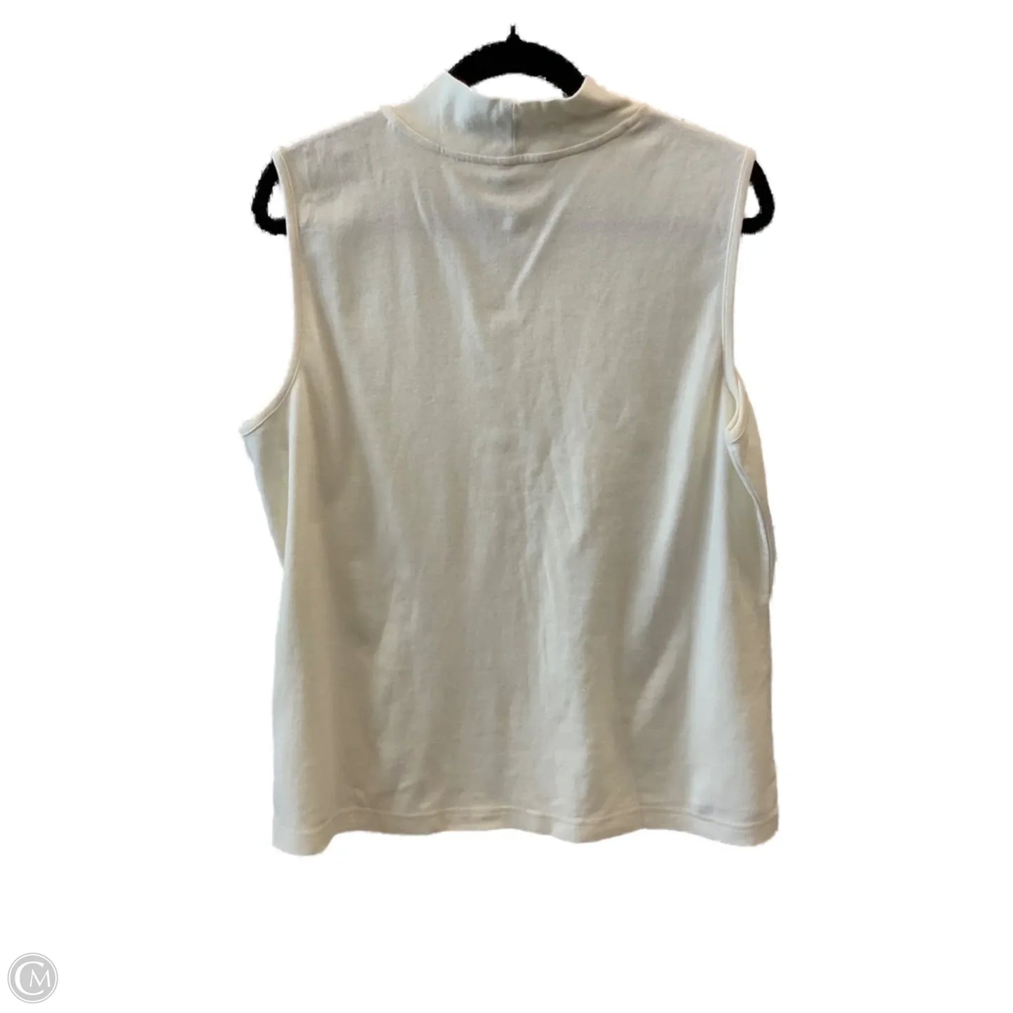 Top Sleeveless By Cj Banks In Cream, Size: 1x
