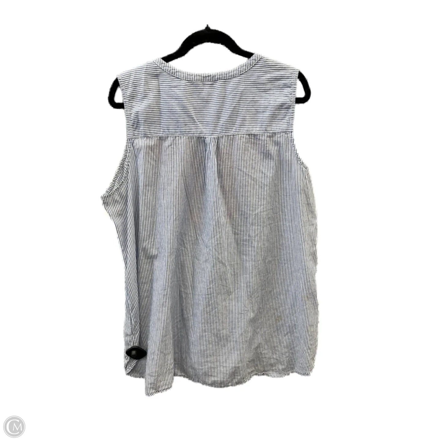 Top Sleeveless By Croft And Barrow In Striped Pattern, Size: 1x