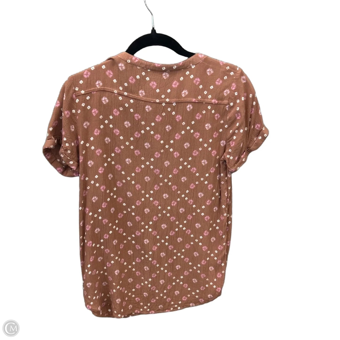 Top Short Sleeve By Sonoma In Brown, Size: S