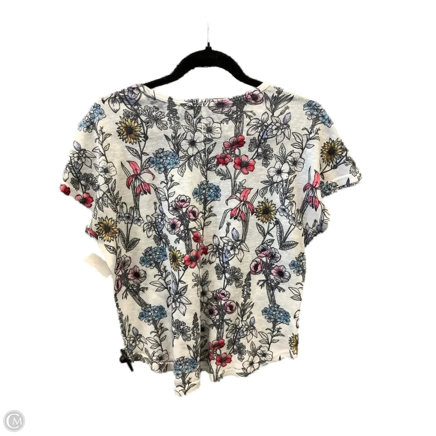 Top Short Sleeve By Milano In Floral Print, Size: M