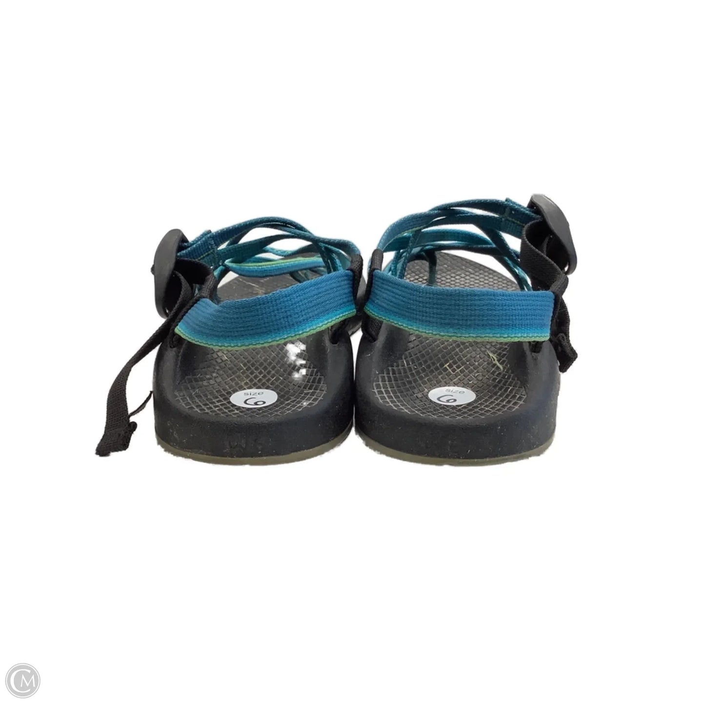 Sandals Flats By Chacos In Black & Blue, Size: 6