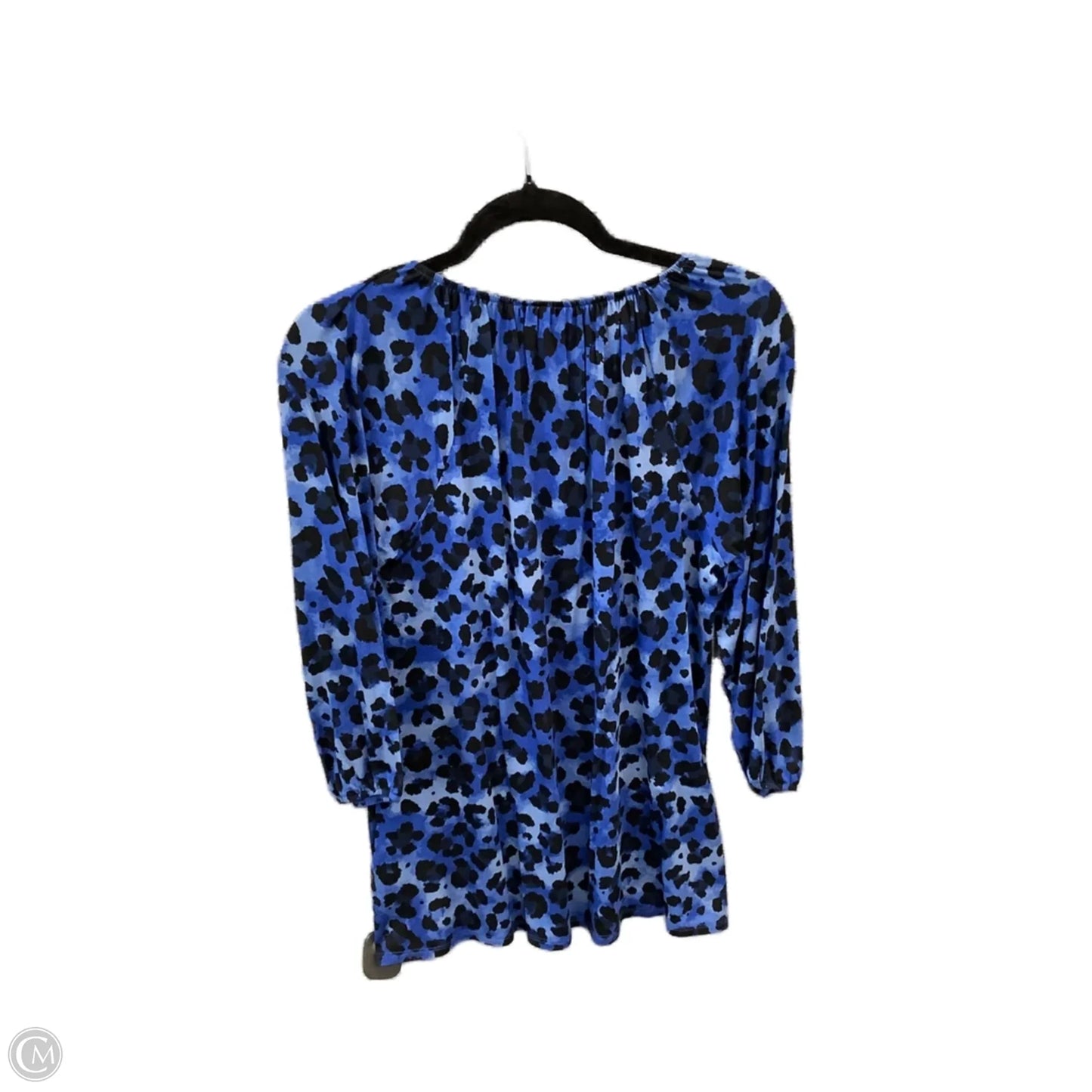 Top Long Sleeve By Lularoe In Black & Blue, Size: S