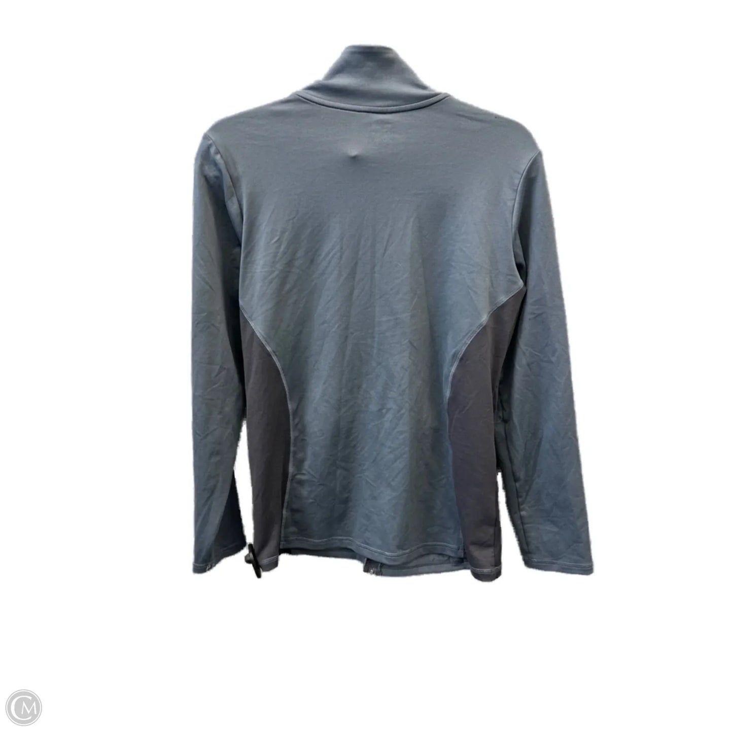 Athletic Top Long Sleeve Collar By Champion In Grey, Size: S