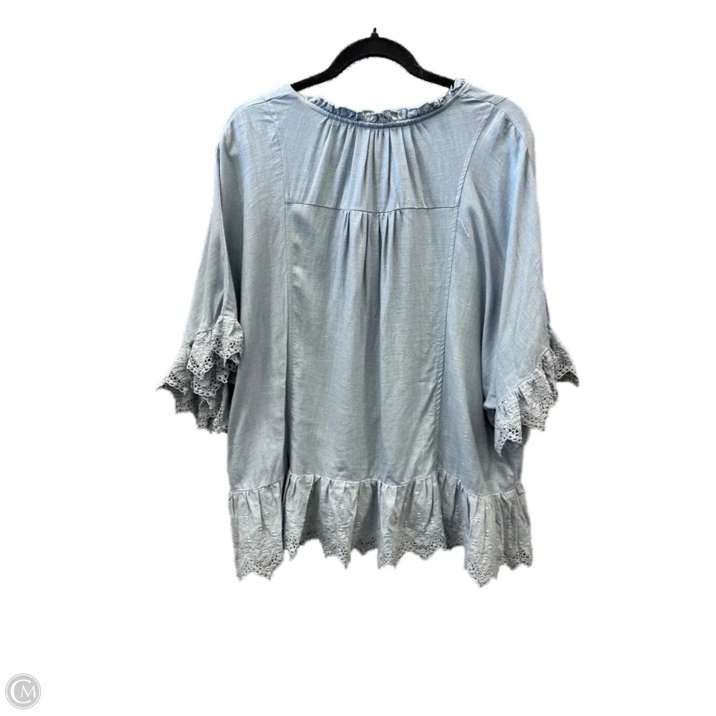 Top Short Sleeve By Umgee In Blue, Size: Xl