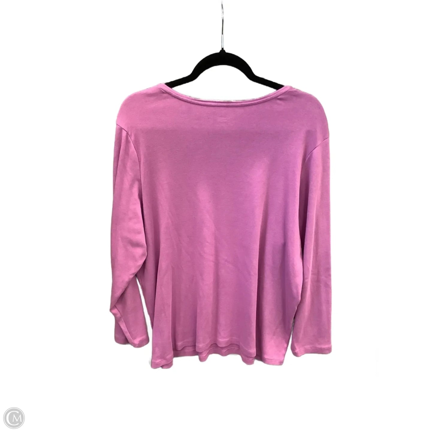 Top Long Sleeve Basic By Cj Banks In Purple, Size: 2x