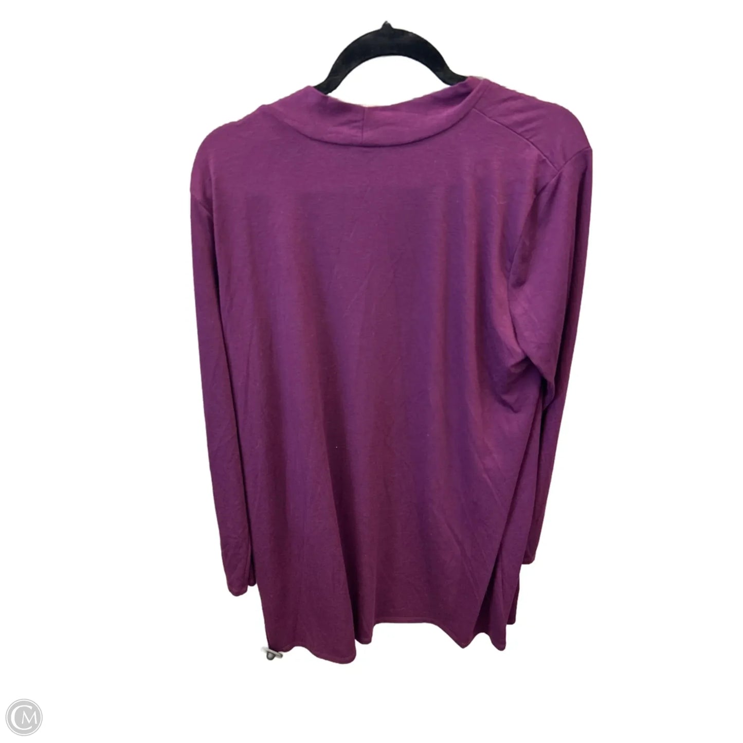 Cardigan By Zenana In Purple, Size: 2x