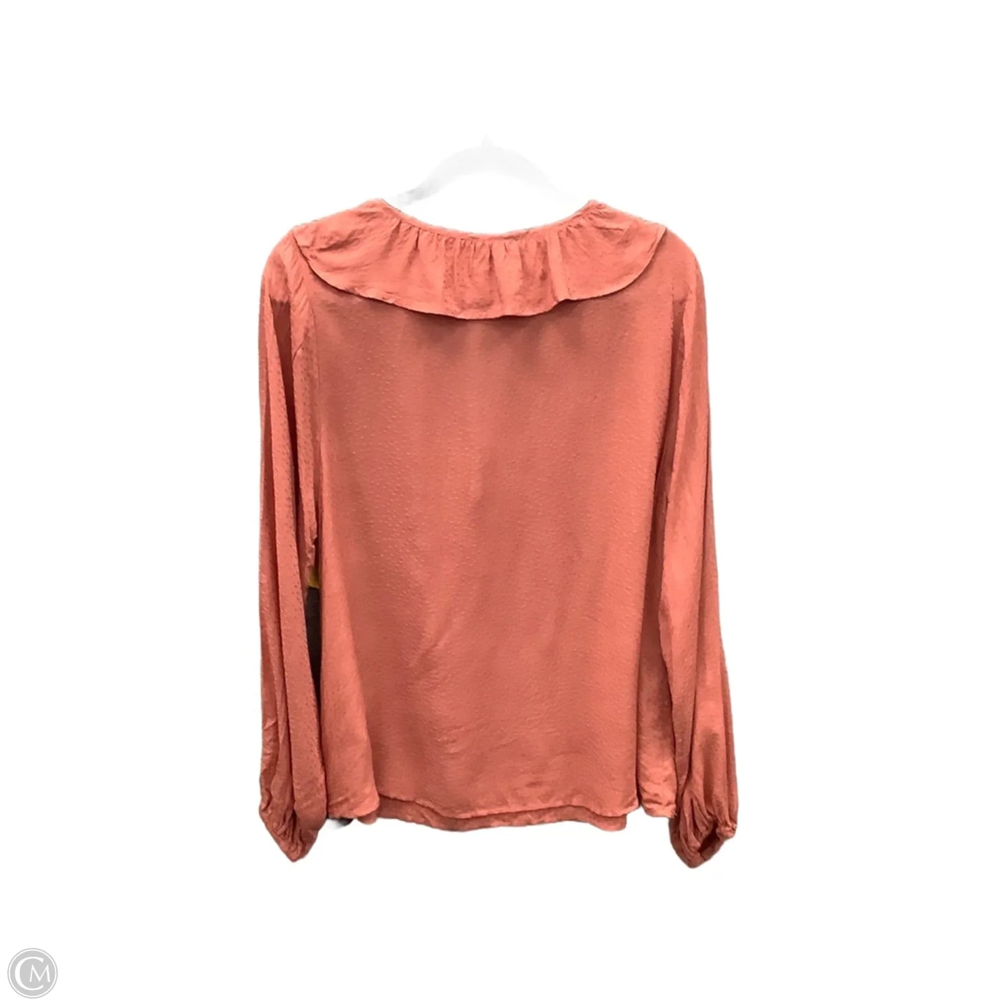 Blouse Long Sleeve By Ava & Viv In Pink, Size: L