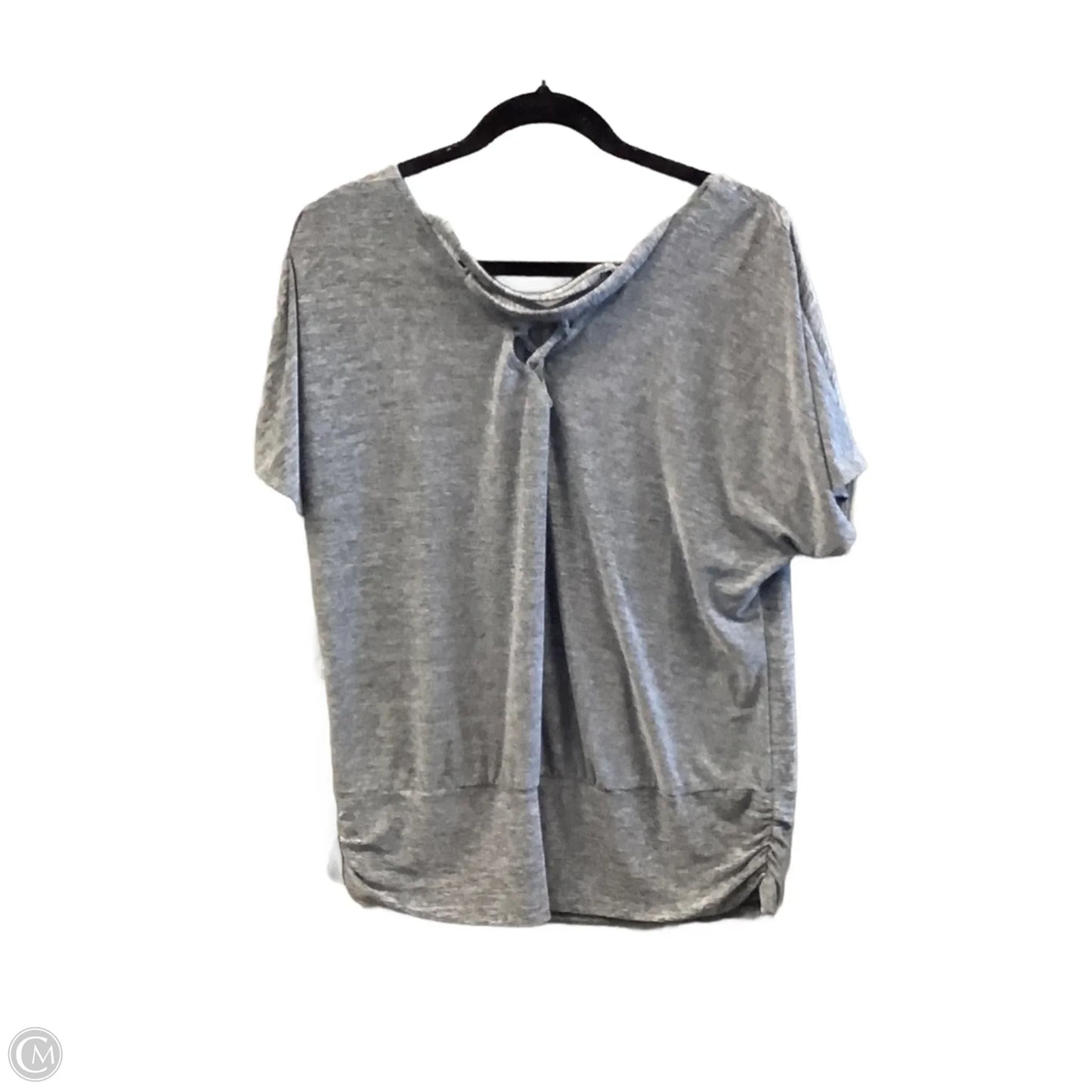 Top Short Sleeve By Ab Studio In Grey, Size: L
