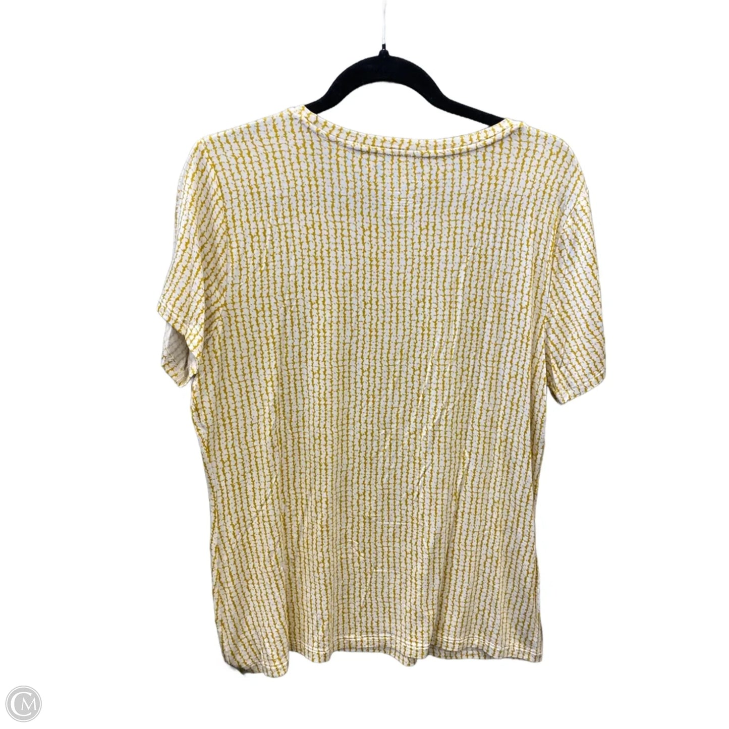 Top Short Sleeve By Apt 9 In Yellow, Size: L