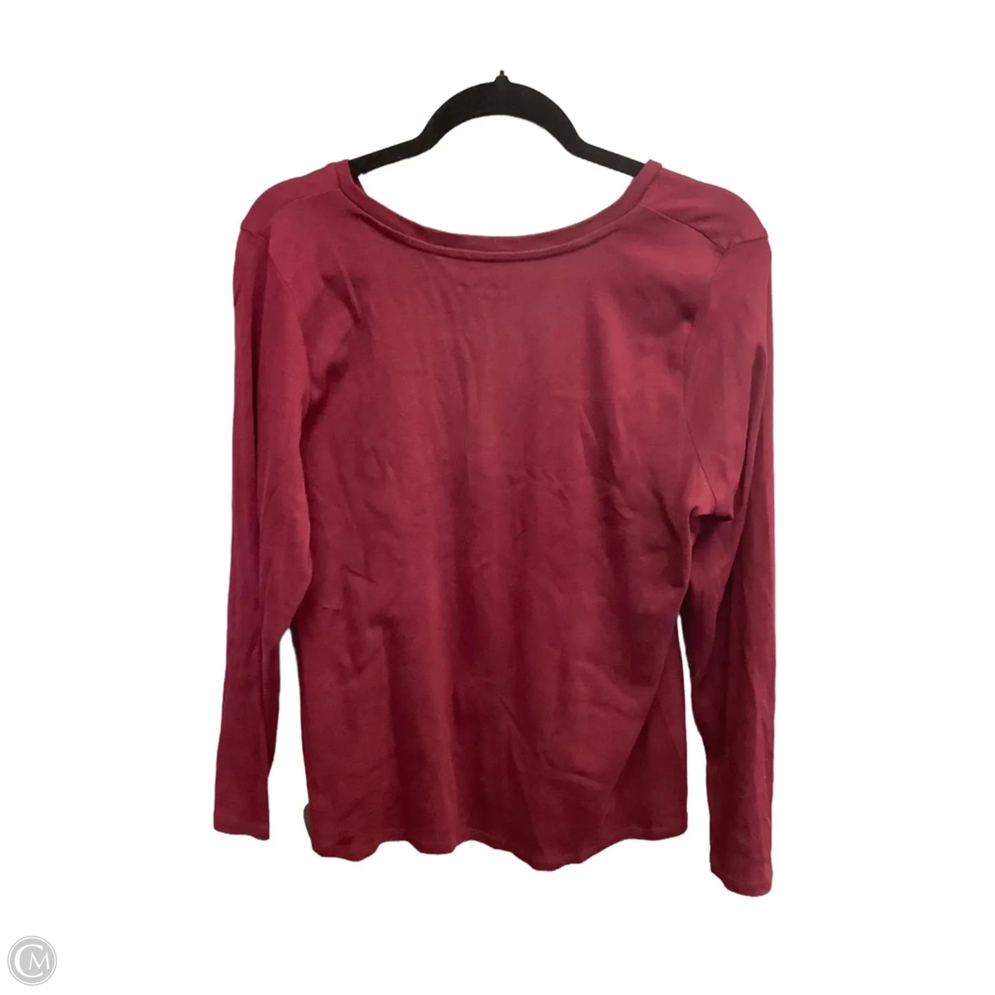 Top Long Sleeve Basic By Liz Claiborne In Red, Size: Xl