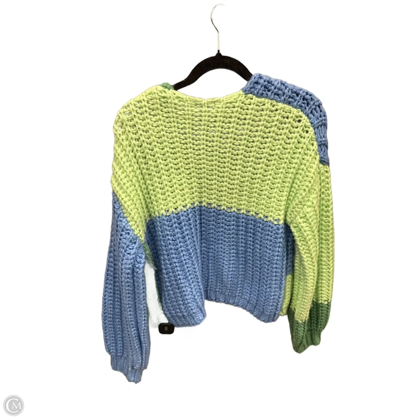 Sweater Cardigan By Wild Fable In Blue & Green, Size: M