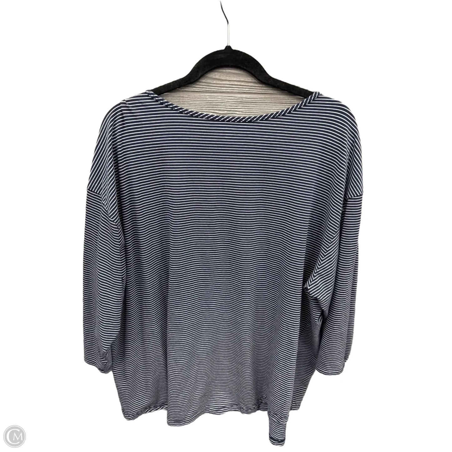 Top Long Sleeve By Lands End In Striped Pattern, Size: 2x