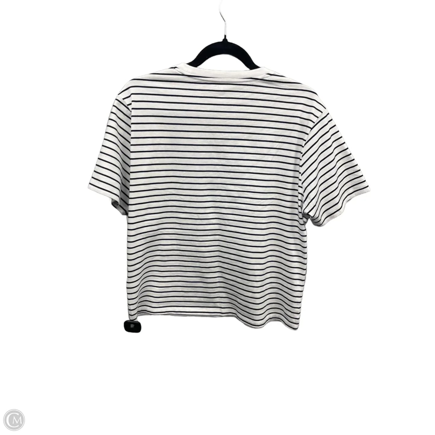 Top Short Sleeve By Abercrombie And Fitch In Striped Pattern, Size: M