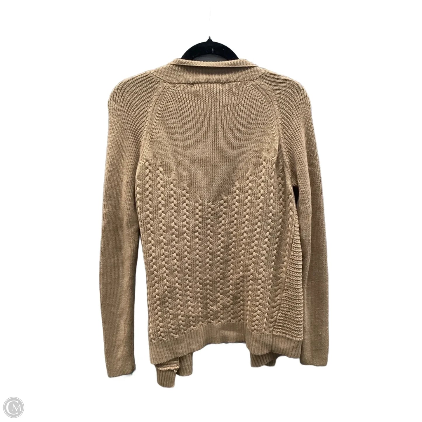Sweater Cardigan By Tahari In Tan, Size: L