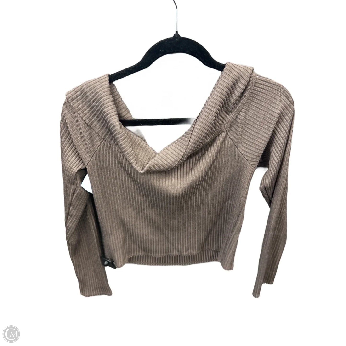 Top Long Sleeve By Wild Fable In Grey, Size: L