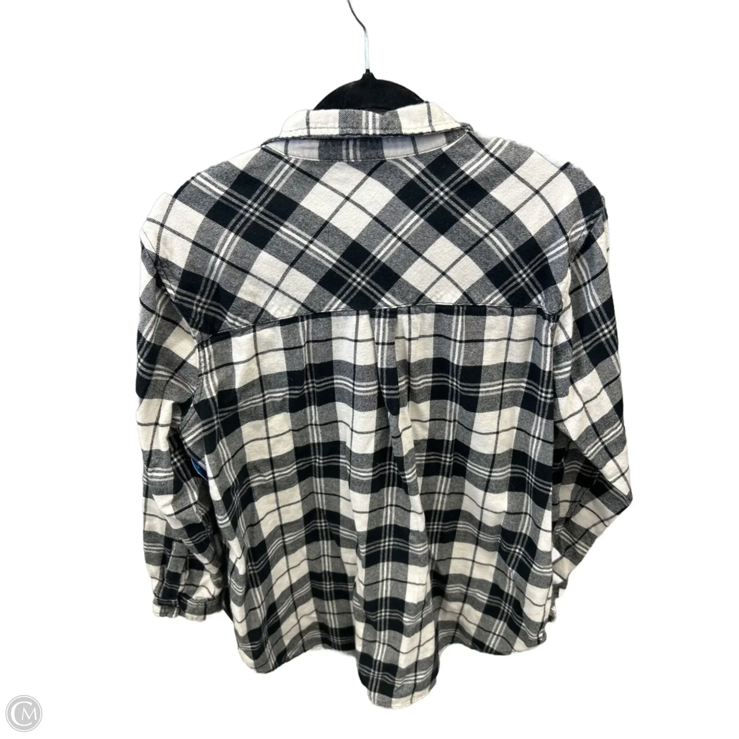 Top Long Sleeve By Gap In Plaid Pattern, Size: Xl