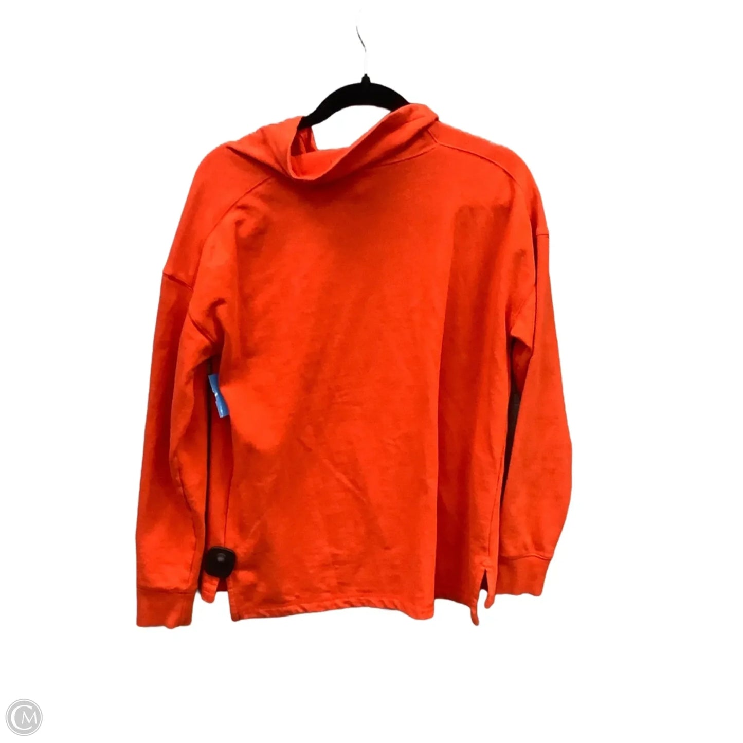 Athletic Top Long Sleeve Collar By Under Armour In Orange, Size: S
