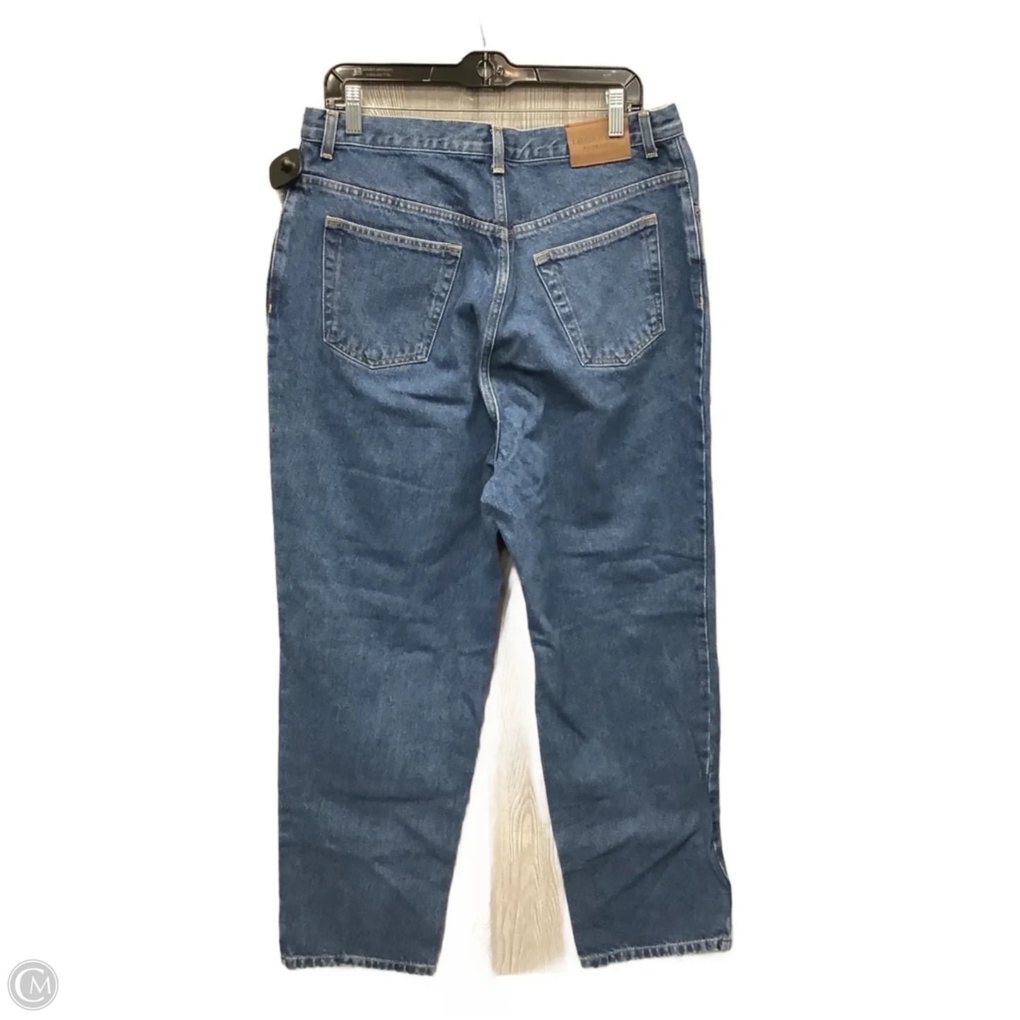 Jeans Straight By Lauren By Ralph Lauren In Blue Denim, Size: 16