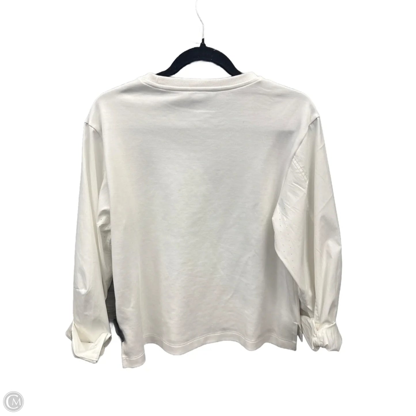 Athletic Top Long Sleeve Crewneck By Athleta In White, Size: S