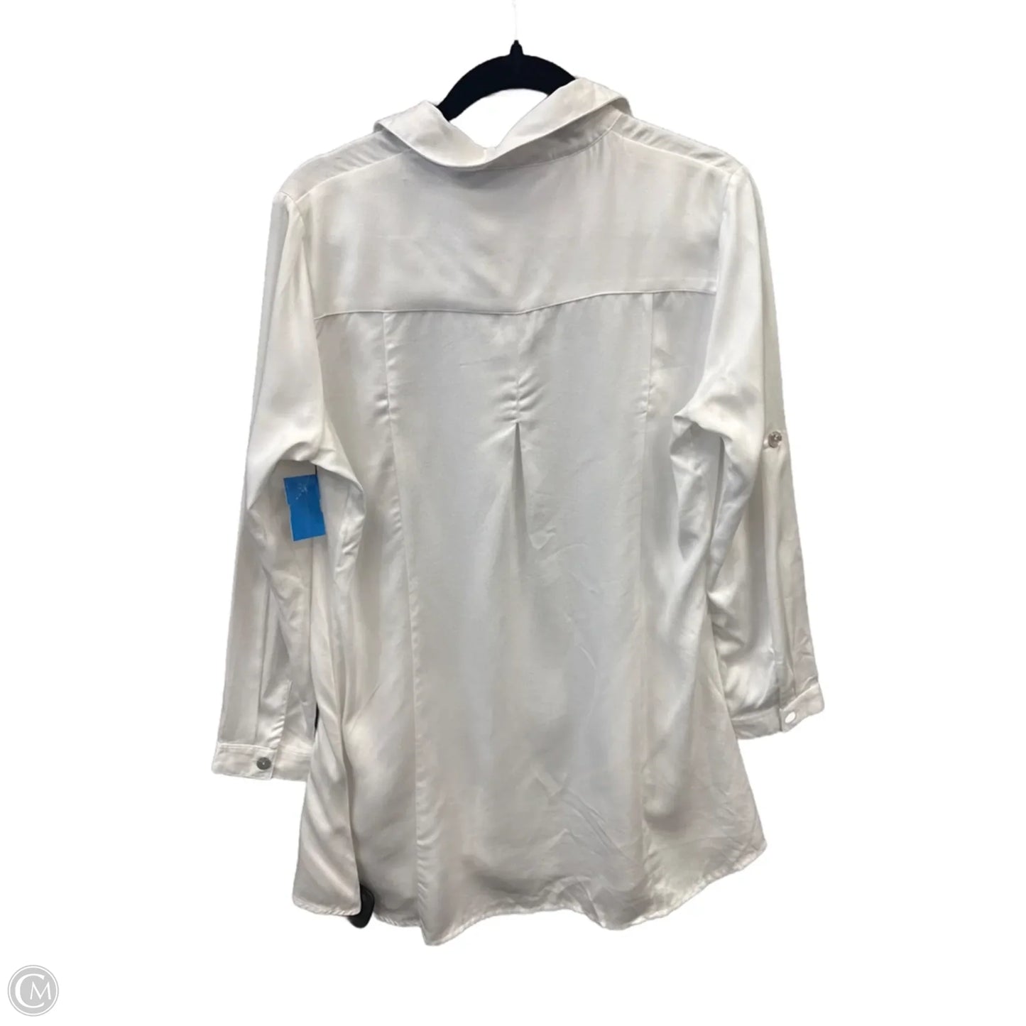 Tunic Long Sleeve By Clothes Mentor In White, Size: S