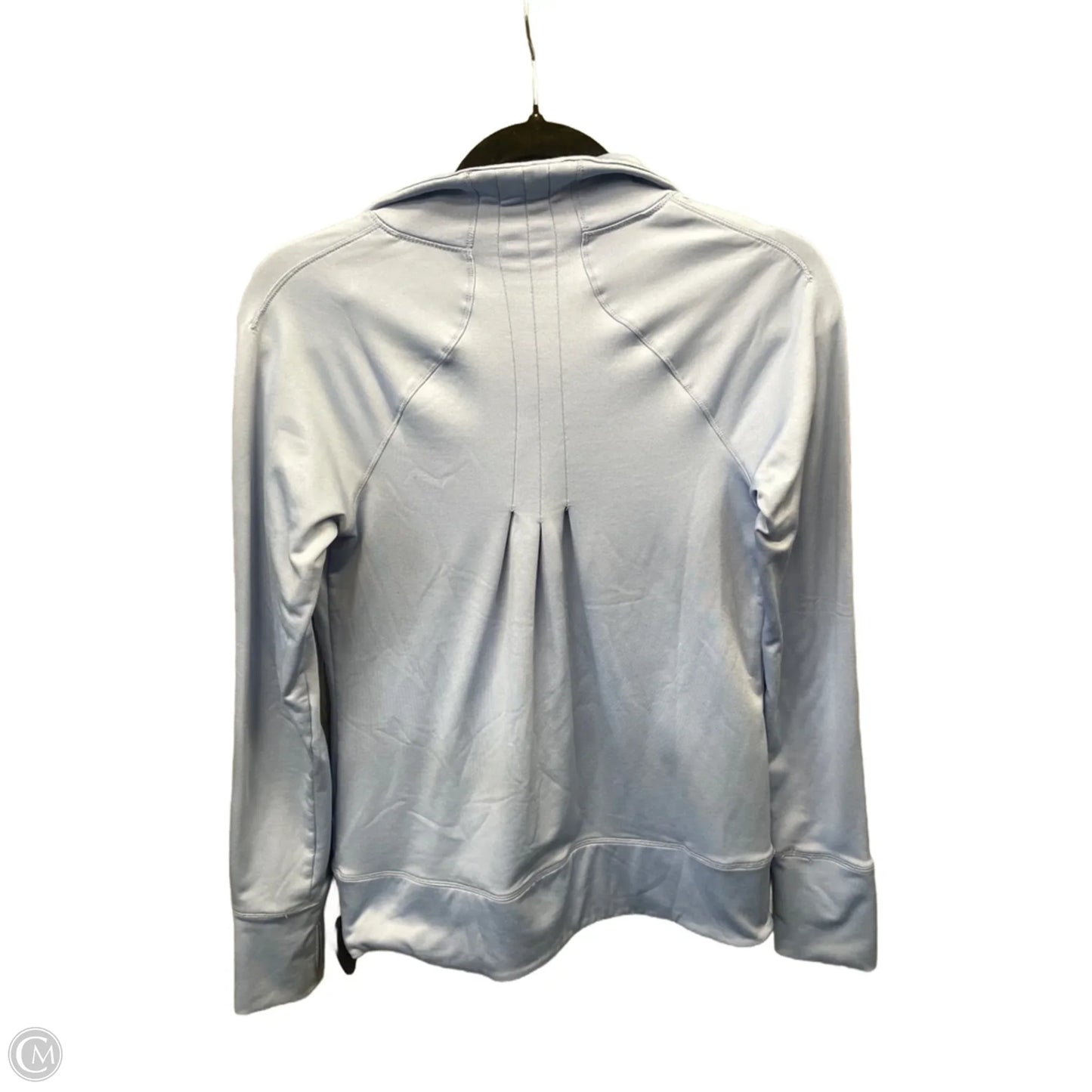 Athletic Top Long Sleeve Collar By Apana In Blue, Size: S
