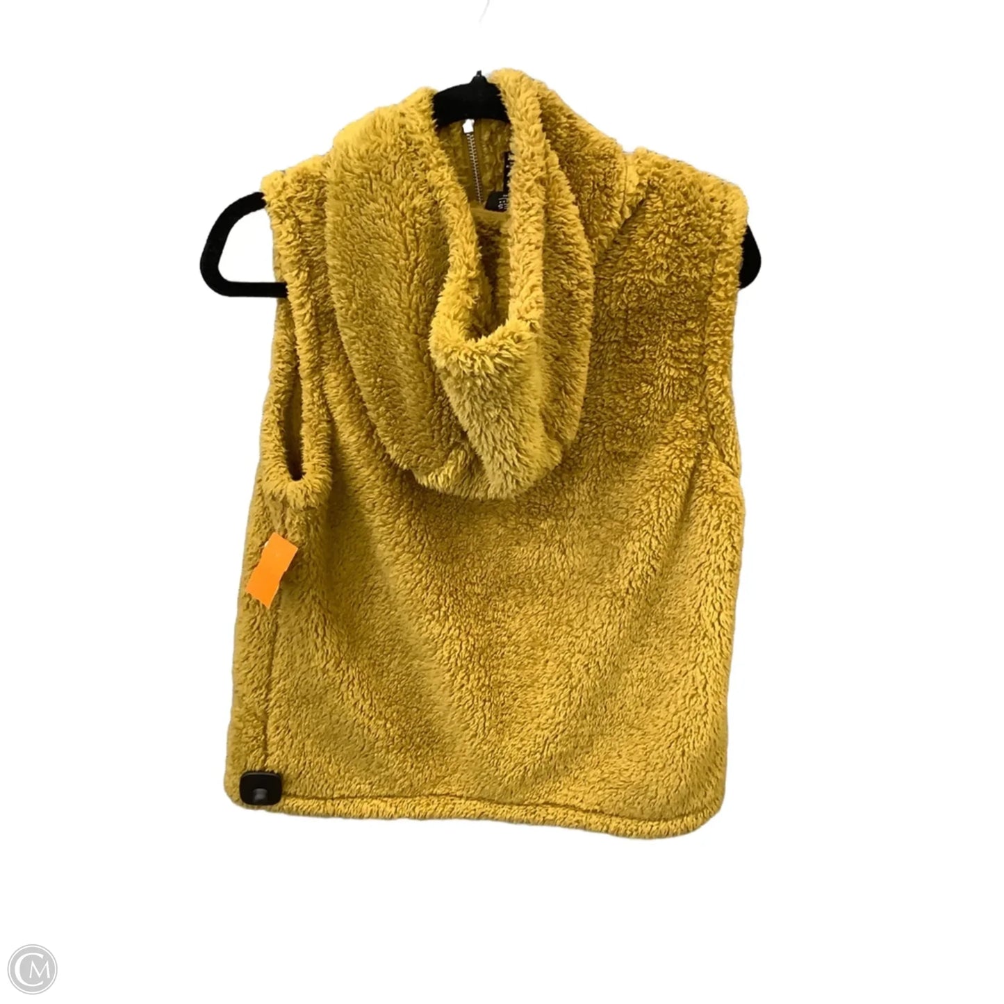 Vest Faux Fur & Sherpa By Jones New York In Gold, Size: S