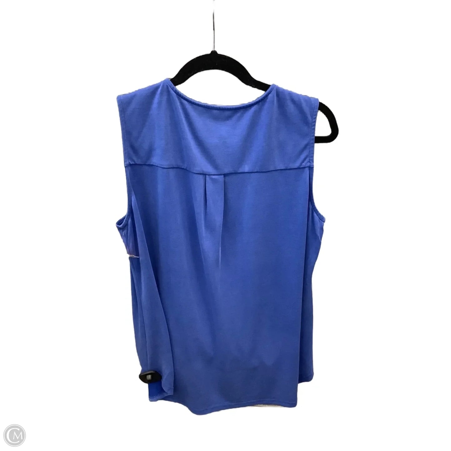 Top Sleeveless By Veronica M In Blue, Size: L