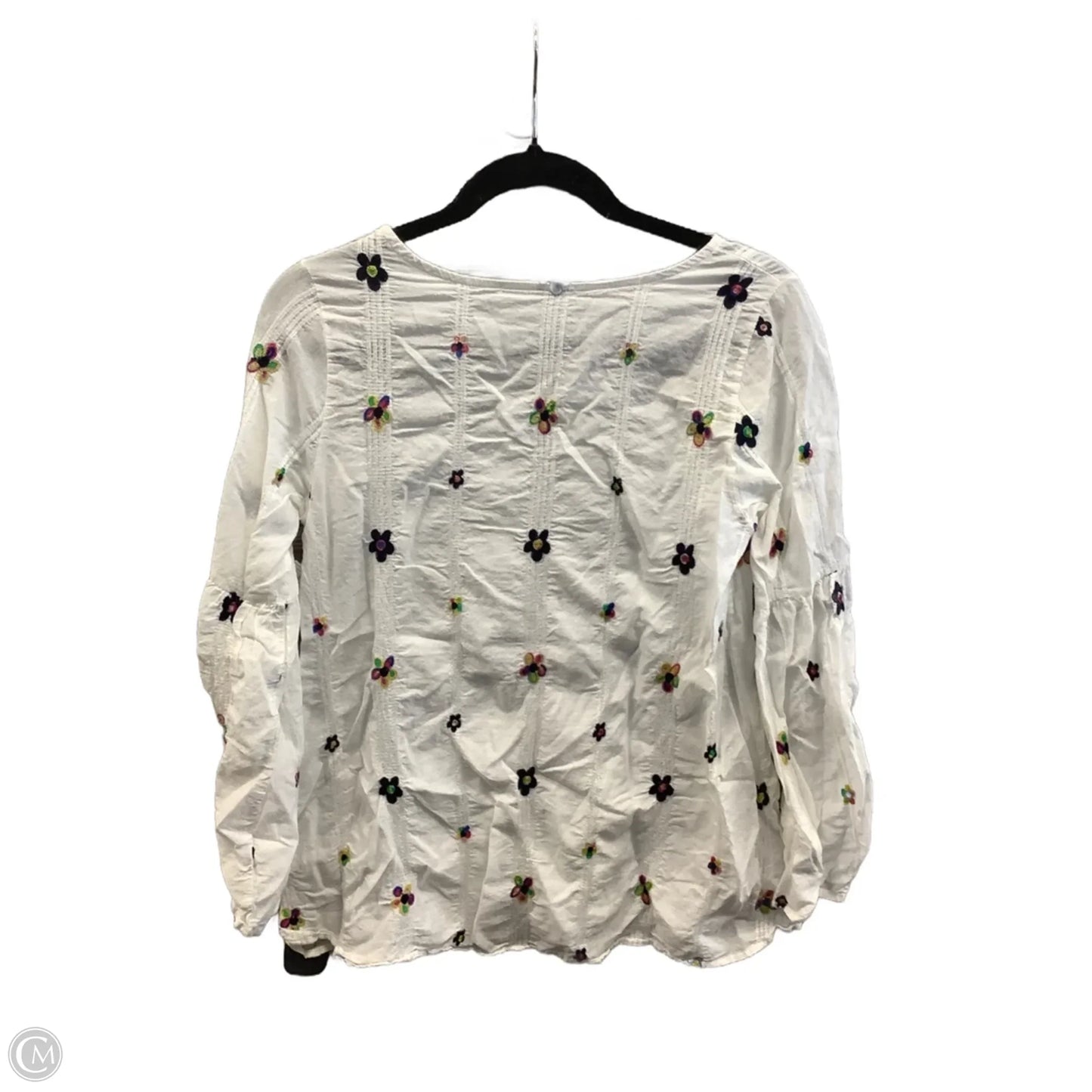 Top Long Sleeve By Chris And Carol In White, Size: S