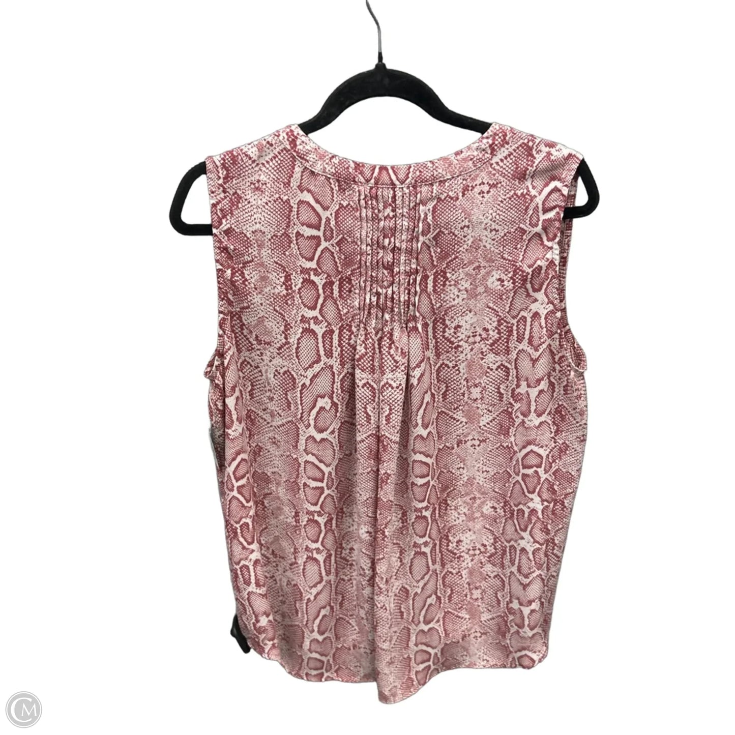 Top Sleeveless By Chelsea And Theodore In Red & White, Size: L