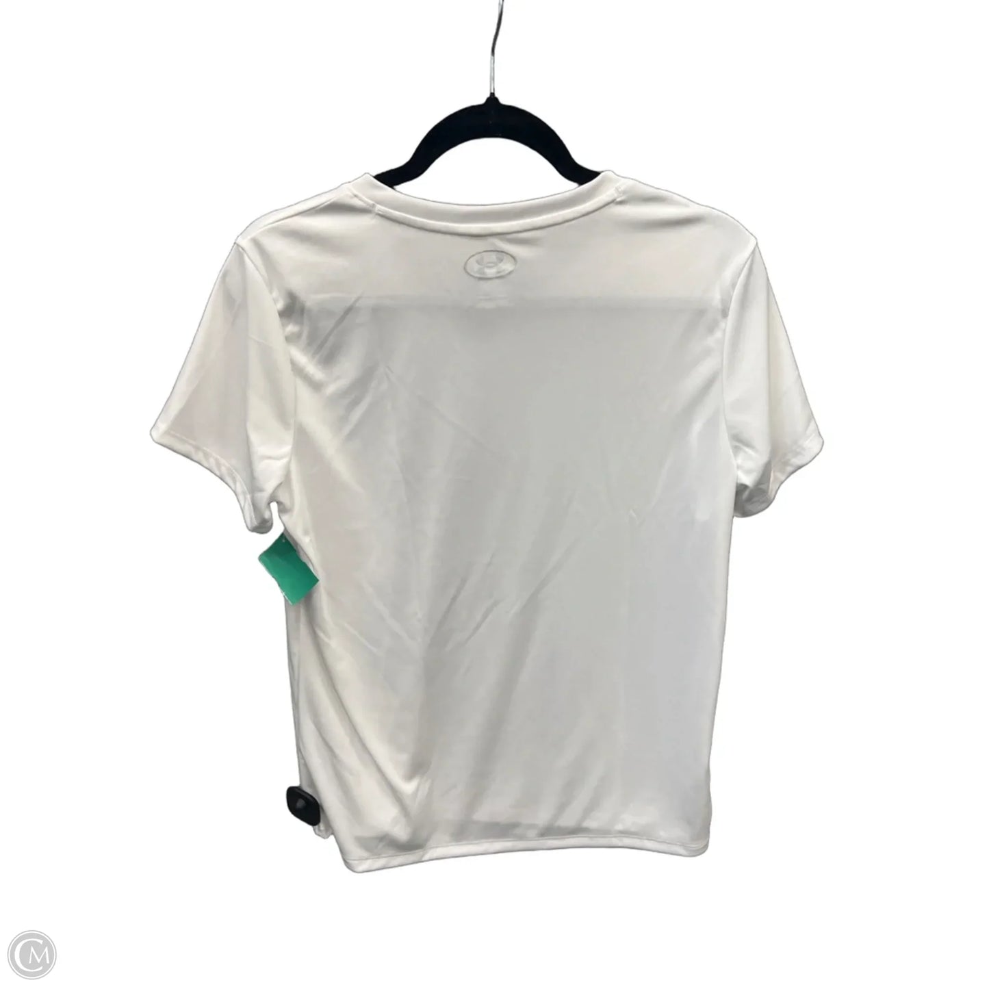 Athletic Top Short Sleeve By Under Armour In White, Size: M
