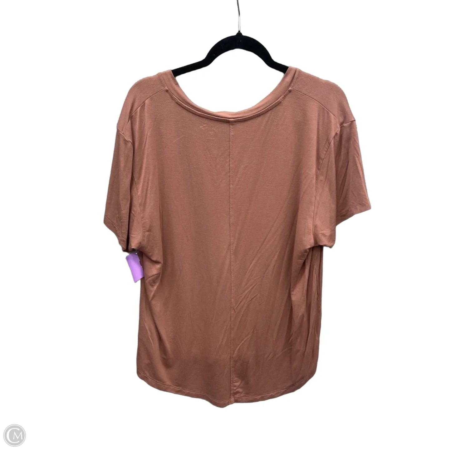 Top Short Sleeve By American Eagle In Pink, Size: L