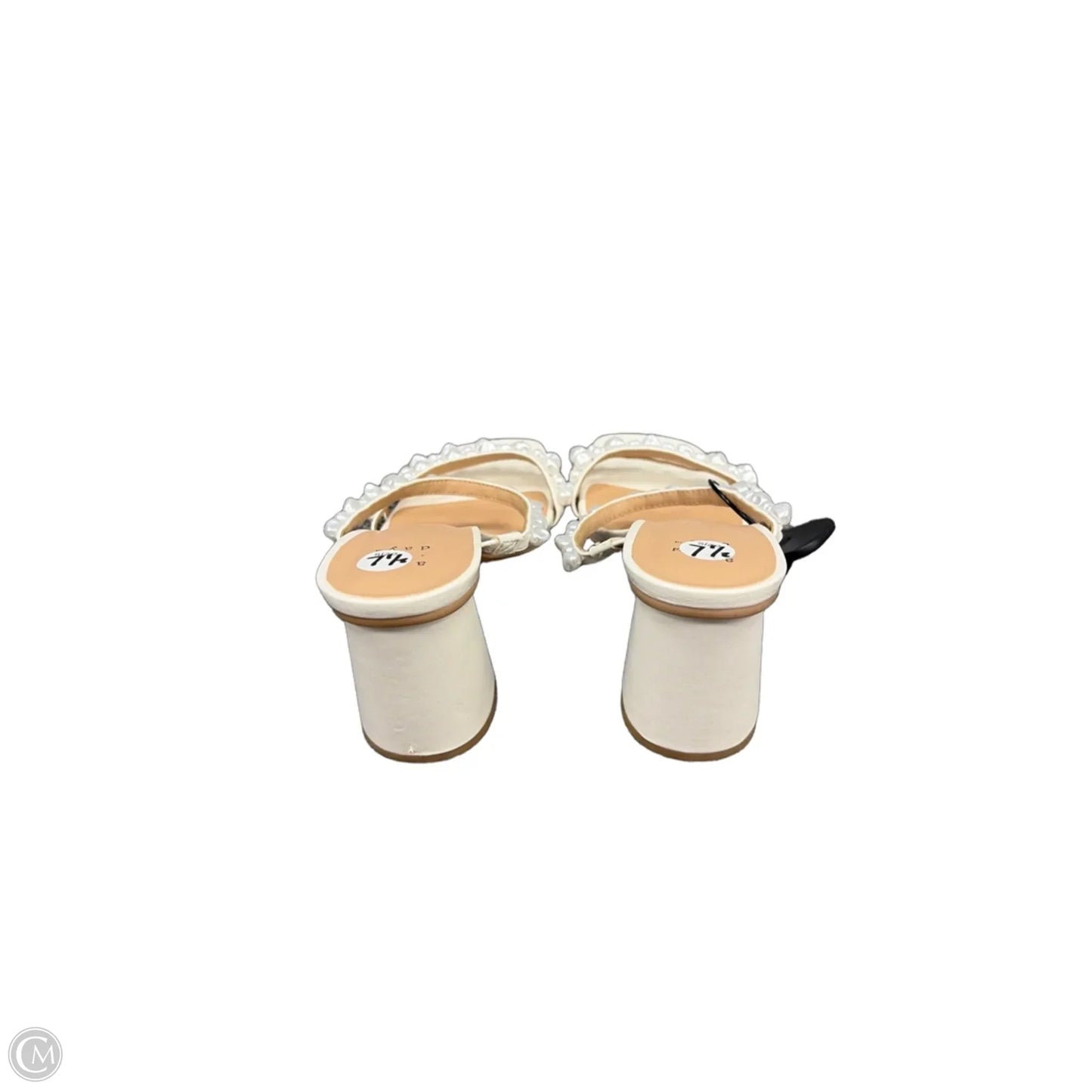 Sandals Heels Block By A New Day In White, Size: 7.5