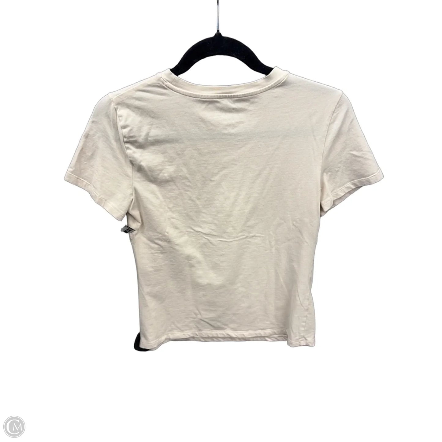 Top Short Sleeve Basic By A New Day In Cream, Size: Xs