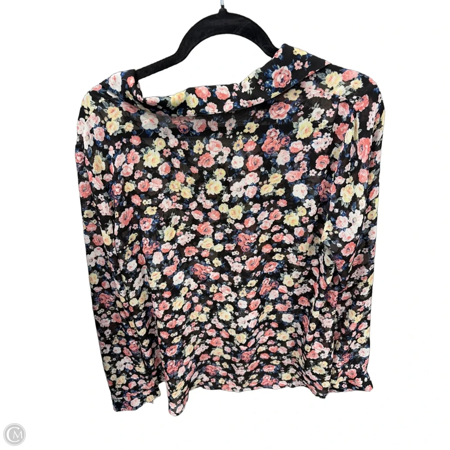 Top Long Sleeve By About A Girl In Floral Print, Size: L
