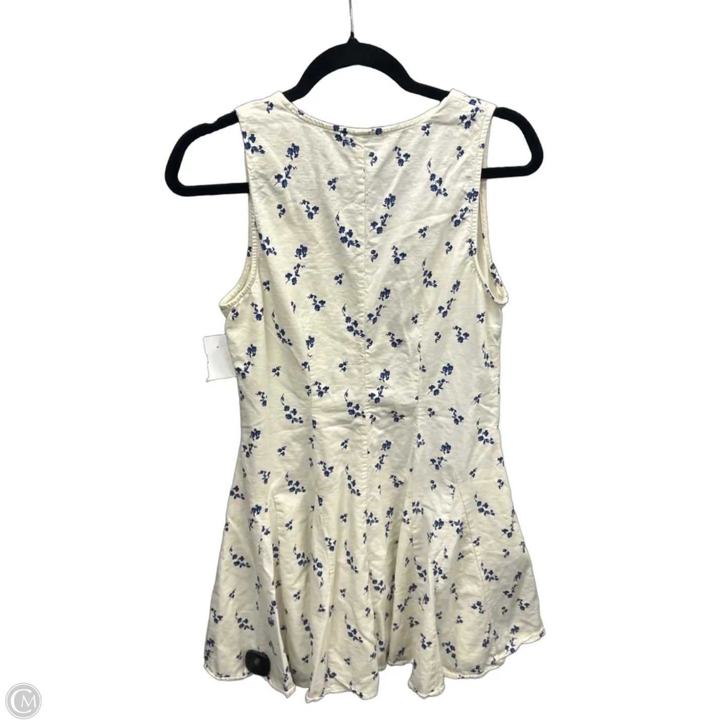 Dress Casual Midi By Universal Thread In Blue & Cream, Size: M